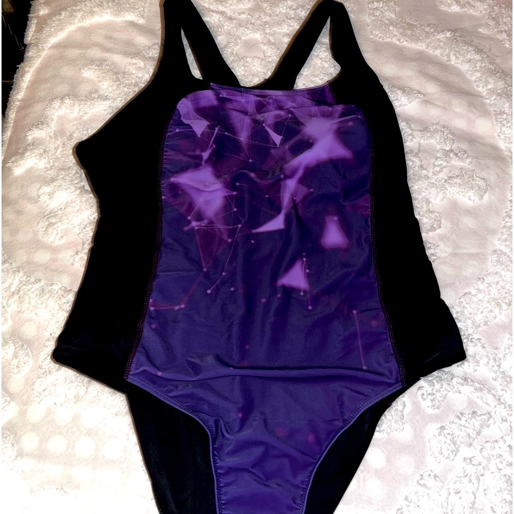 Women’s Plus Size Swimsuit Sz XXL 18/20 Purple/ Black New!!